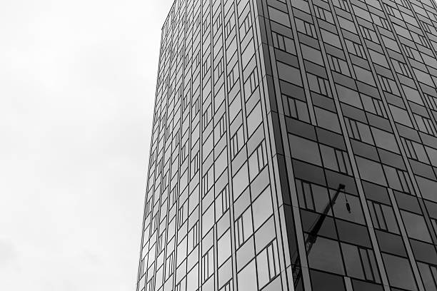 istock Office complex of high-rise buildings. Black and white. 540233464