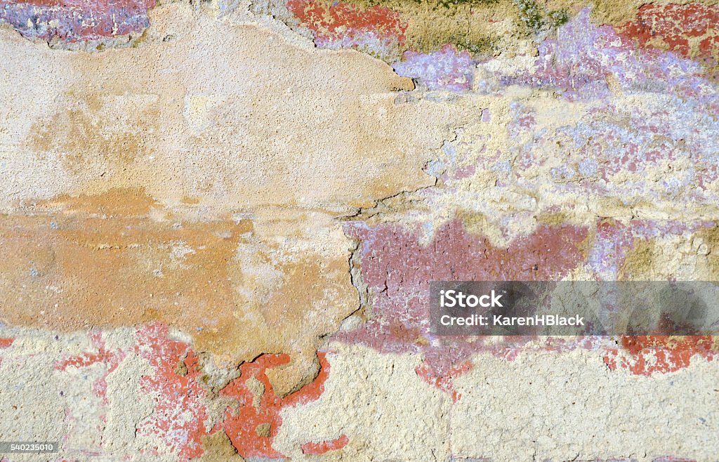 Rustic cracked and peeling rendered wall Rustic cracked and peeling rendered wall. Spanish, Mexican, Italian textured background Pattern Stock Photo