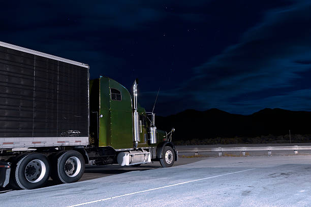 Lorry Truck driving on a British road.