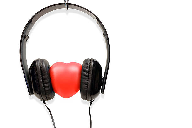 istock headphones with Heart isolated on white background 540236376