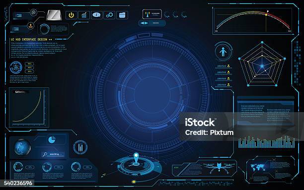 Hud Interface Technology Computing Screen Innovation Concept Design Background Stock Illustration - Download Image Now