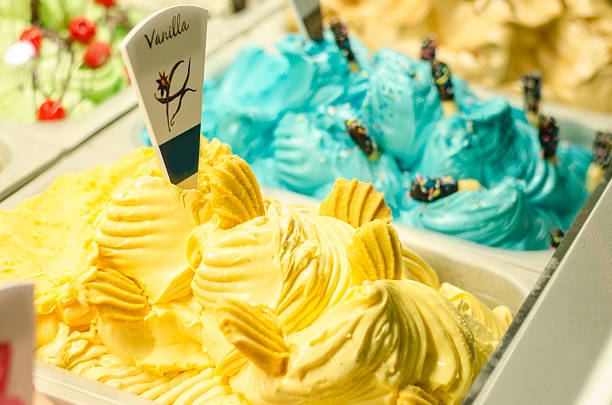 istock Selling ice cream, Cool refreshing vanilla banana 540236794
