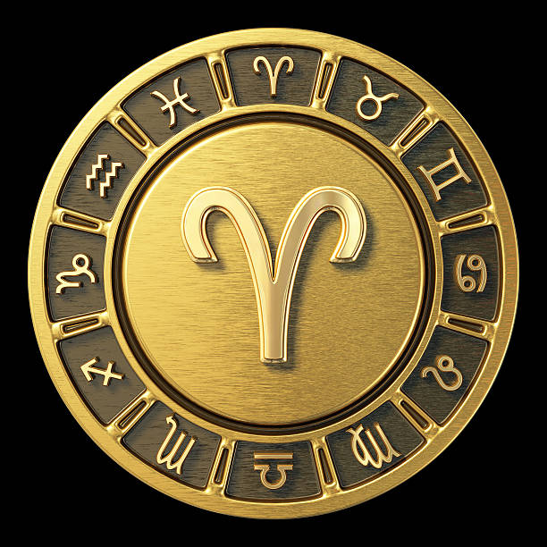 istock Gold Zodiac Wheel - Aries 540238120