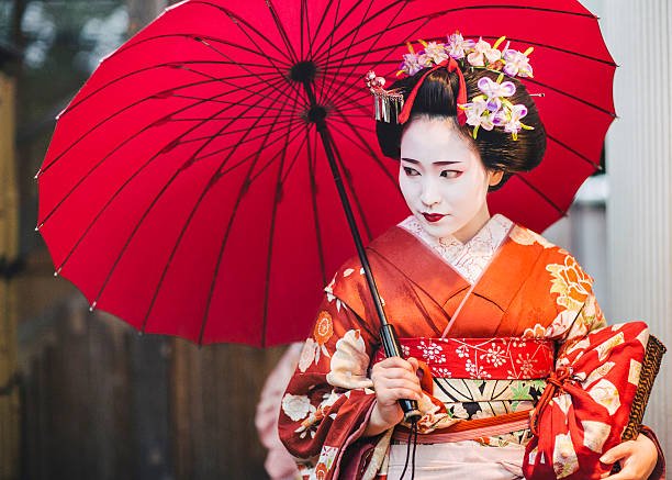 istock Maiko lady in traditional costume 540239098