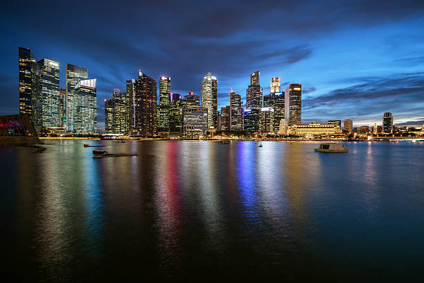 istock Skyline of Singapore at a beautiful sunset 540239104