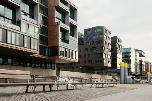 Modern Apartment Houses In the Waterfront, Hafencity, Hamburg, Germany