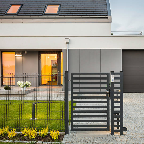 istock House with decorative fence 540366490