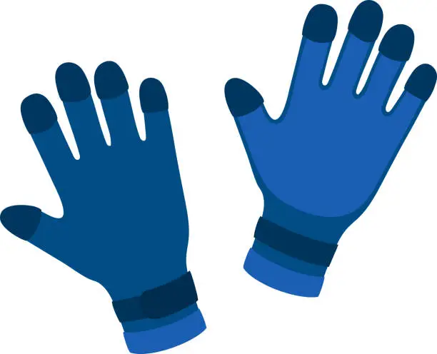 Vector illustration of Water gloves cartoon vector illustration
