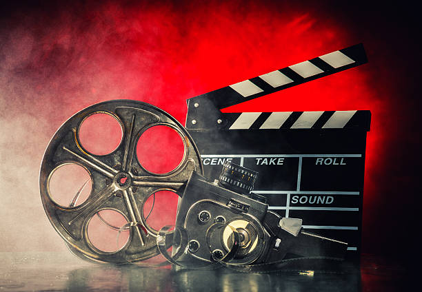 istock Retro film production accessories still life 540372652