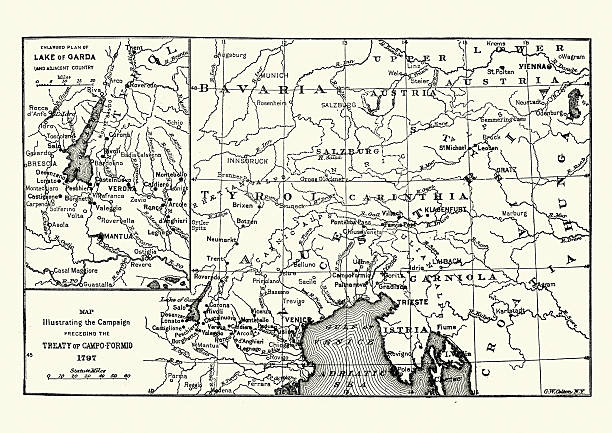 istock Map of the Campaign preceding the Treaty of Camp-formio 540372774