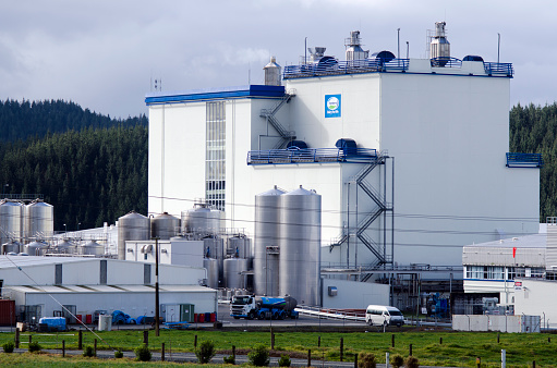 Whangarei, New Zealand - July 28, 2013: Fonterra Kauri plant on July 28, 2013. Fonterra responsible for 30% of the world's dairy exports with revenue exceeding New Zealand $20 billion is New Zealand's largest company.