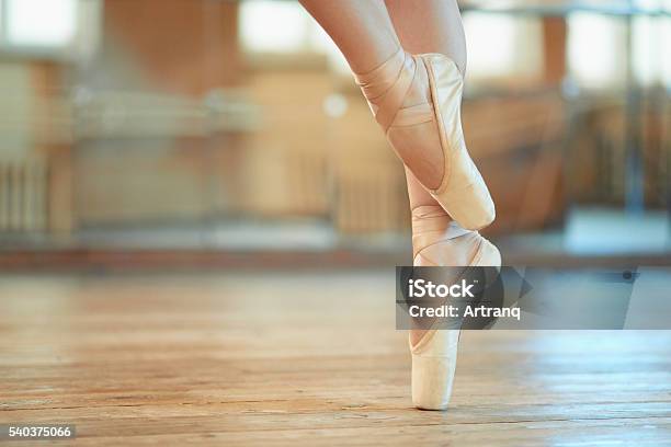 Beautiful Legs Of Dancer In Pointe Stock Photo - Download Image Now - Ballet, Ballet Shoe, Dancing