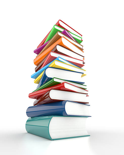 istock Colorful books on white background 540375978