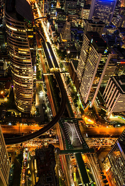 istock Road and BTS station in Bangkok, Thailand. 540376094