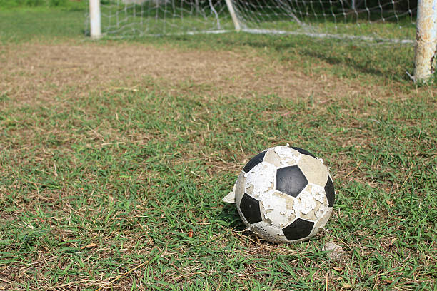 istock Soccer ball on the field 540376596