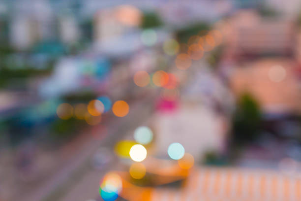istock Blurred street view in the evening light 540377716