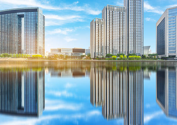 istock modern architecture under blue sky,tianjin city. 540378484