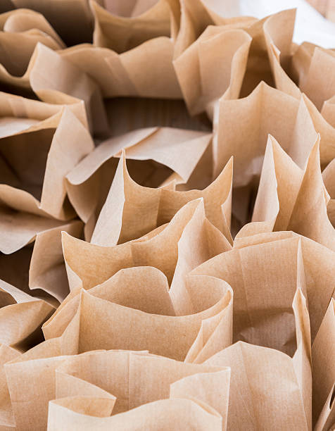 istock Brown paper disposable bags in the pile 540379710