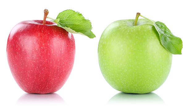 istock Apple fruit apples fruits red green isolated on white 540379736