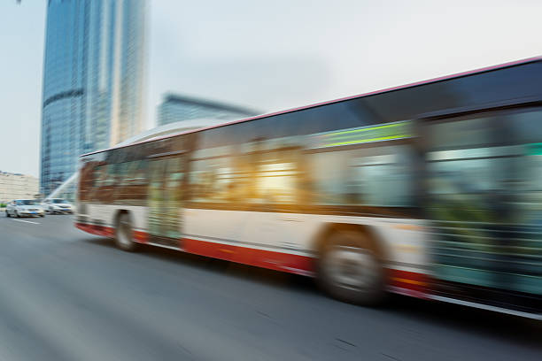 istock motion blurred car at bridge,tianjin city 540379978