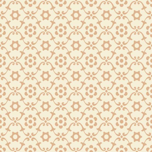 istock Seamless background image of vintage curve spiral round flower. 540383234