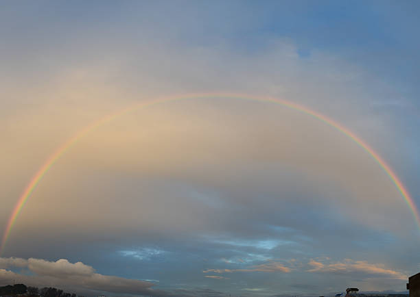 istock Panorama of a rainbow 540383994