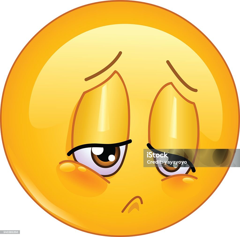 Sorrow emoticon Sorrow and sad emoticon Emoticon stock vector