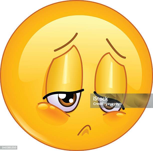 Sorrow Emoticon Stock Illustration - Download Image Now - Emoticon, Sadness, Loneliness