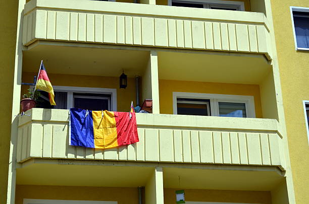 istock residential house decorated with german flag 540385508