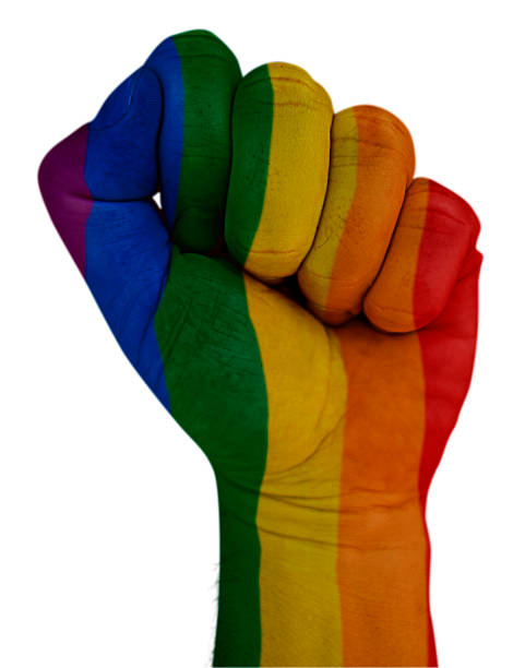 istock Fist with Gay flag 540386608