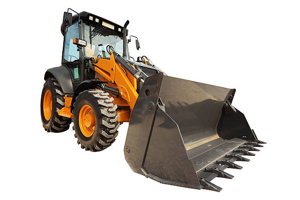 istock Backhoe loader or bulldozer - excavator with clipping path isola 540388508