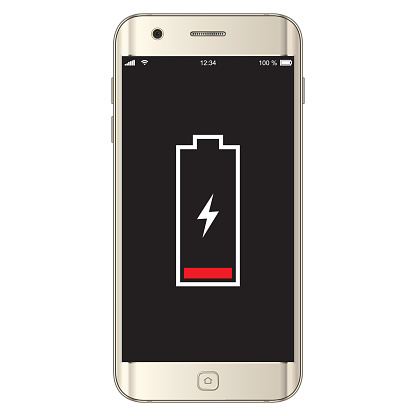 istock Vector Smartphone Low Battery 540389766