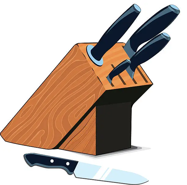 Vector illustration of Kitchen Knives Set