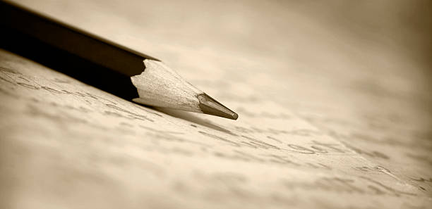 Pencil on paper banner