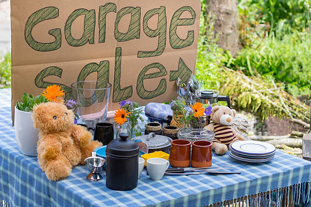 istock Cardboard Garage Sale on table 540392780
