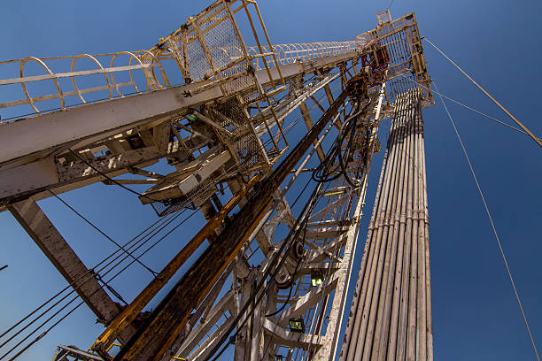 istock Drilling pippes on oil rig 540393578