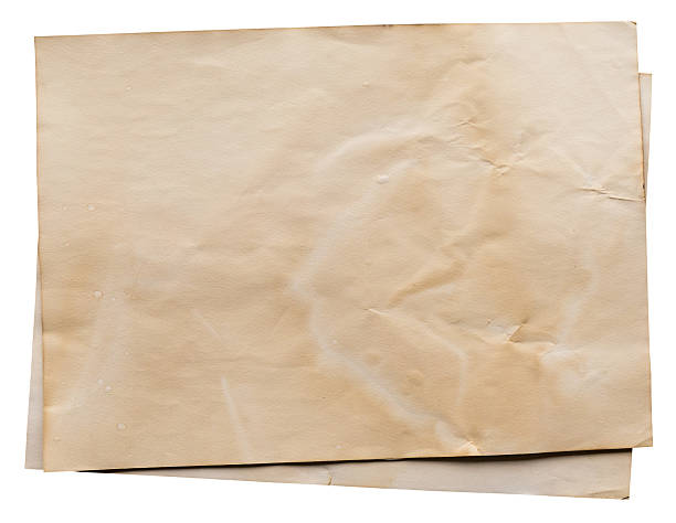 istock old paper on isolated white with clipping path. 540398066