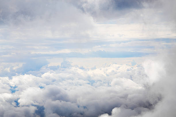 istock Cloudscape with an aerial view over the clouds 540398170