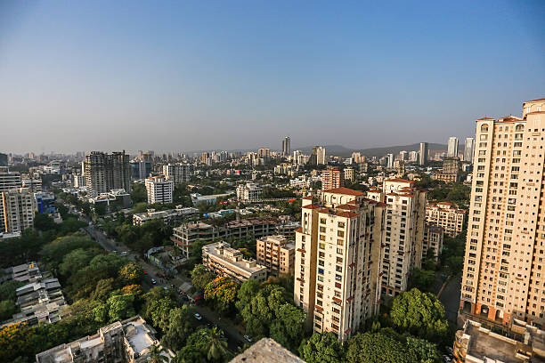 top mumbai vista da cobertura, índia. - alenka - fotografias e filmes do acervo