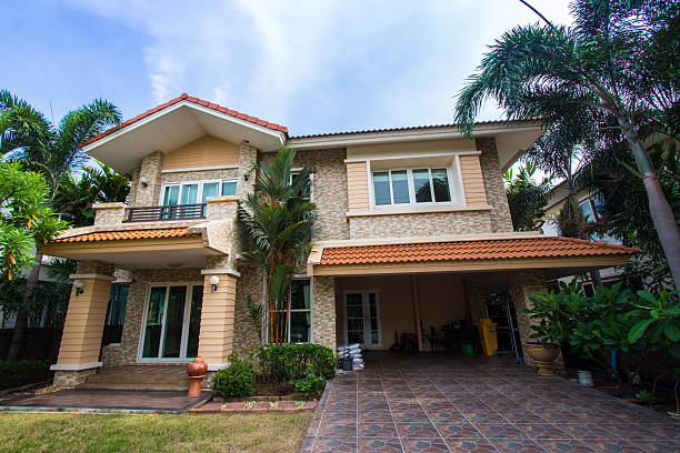 istock House with beautiful landscape on sunny day - Home exterior 540400712