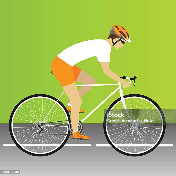 Road Bike Stock Illustration - Download Image Now - Road Cycling, Activity, Adult