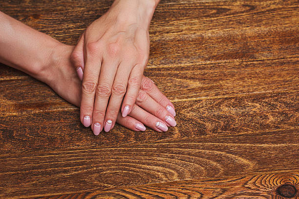 istock White and pink nail art 540401838