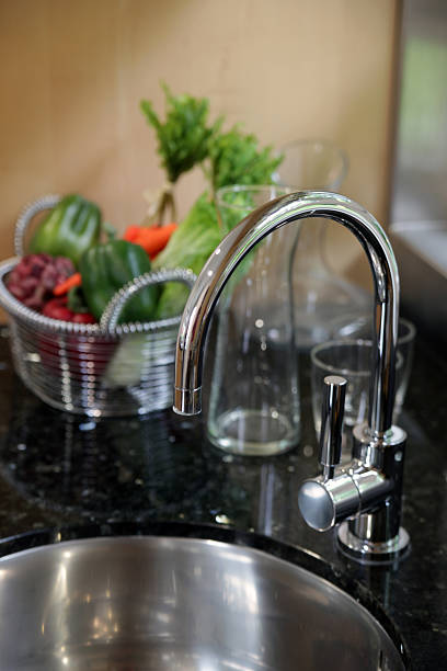 istock Stainless steel kitchen sink 540402322