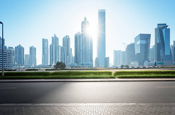 Sheikh Zayed road, United Arab Emirates stock photo