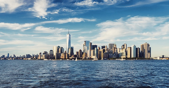 Manhattan skyline of New York City, USA