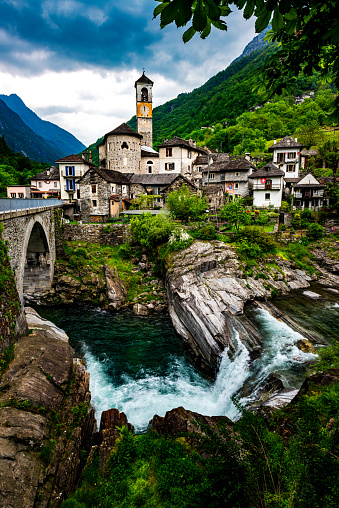 Lavertezzo in valley verzasca in Switzerland