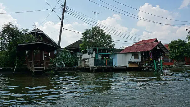 boat trip ona river in bangkok