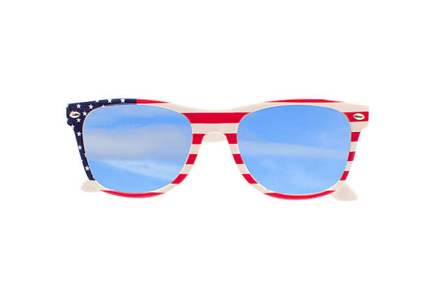 istock American Flag Sunglasses Blue Sky Clouds 540492946