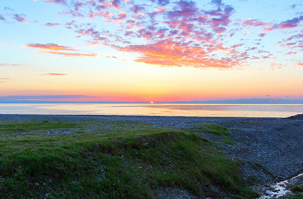 istock Beautiful purple sea sunset 540494086