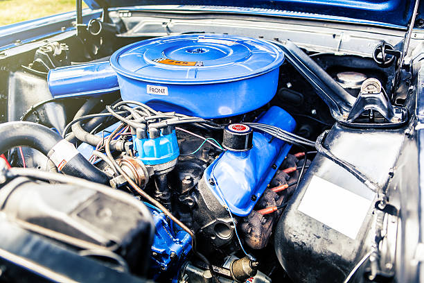 istock Classic car engine from a muscle car. 540495970